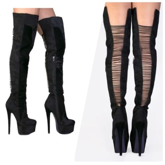 London Trash Shoes - *SOLD OUT* London Trash Over the Knee Boots